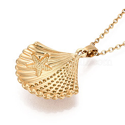 304 Stainless Steel Pendant Necklaces&nbsp;NJEW-T018-24G