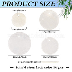 200Pcs 4 Styles Natural Capiz Shell Pendants&nbsp;SSHEL-ME0001-07