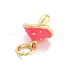 Real 18K Gold Plated Rack Plating Brass Enamel Charms&nbsp;KK-M293-23G-02