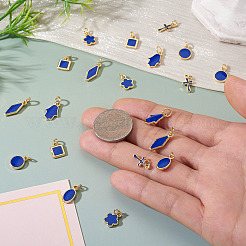 21Pcs 7 Styles Brass Enamel Charms&nbsp;KK-TA0003-19C