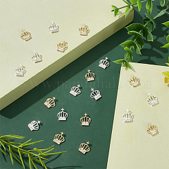 40Pcs 2 Colors Alloy Rhinestone Cabochons&nbsp;MRMJ-GO0002-05