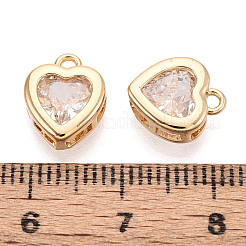 Brass Micro Pave Cubic Zirconia Charms&nbsp;KK-N275-13A-G