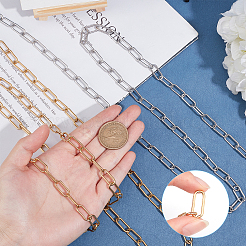 2Pcs 2 Style 304 Stainless Steel Handmade Chains&nbsp;CHS-GA0001-02