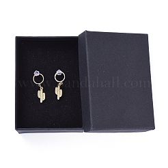 Brass Dangle Stud Earrings&nbsp;EJEW-JE04114-01