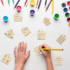 100Pcs Unfinished Wooden Cutcouts&nbsp;DIY-GF0013-50