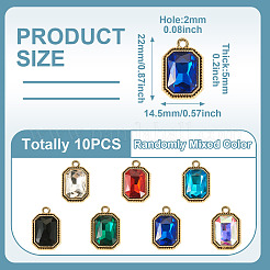 10Pcs UV Plating Alloy Pendants&nbsp;ALRI-TADJ0001-06