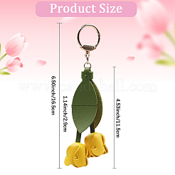 1Pc PU Leather Tulip Pendant Decorations&nbsp;HJEW-CL0001-17
