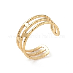 12Pcs Ion Plating(IP) 304 Stainless Steel Open Cuff Rings&nbsp;RJEW-G312-03G