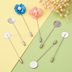 Tarnish Resistant 201 Stainless Steel Brooch Findings&nbsp;STAS-S066-01