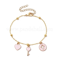 Brass Flat Oval Cable Chain Bracelets&nbsp;BJEW-JB11602-03
