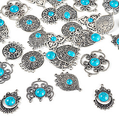 27Pcs 9 Styles Alloy & Synthetic Turquoise Chandelier Component Links&nbsp;FIND-TA0010-42B