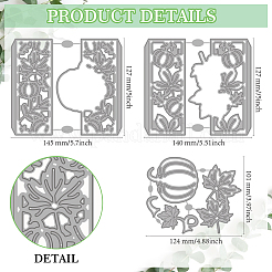 Autumn Pumpkin & Maple Leaf Carbon Steel Cutting Dies Stencils&nbsp;DIY-WH0309-2155