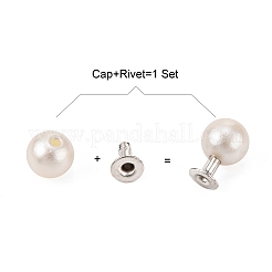 ABS Plastic Imitation Pearl Rivet Studs&nbsp;X-KY-L076-A-01