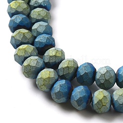 Electroplated Glass Beads Strands&nbsp;EGLA-P054-01
