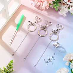 Alloy Heart Lipstick Keychains Making Kits&nbsp;DIY-TA0014-02