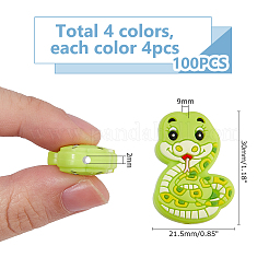 16Pcs 4 Colors Silicone Beads&nbsp;SIL-HS0001-09