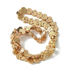 Electroplated Natural Lava Rock Beads Strands&nbsp;G-H303-A09-LG01