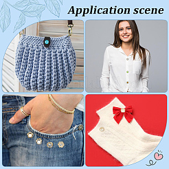 39Pcs Flower & Flat Round ABS Plastic with Alloy Lapel Pin Backs for Backpack Clothes&nbsp;JEWB-GF0001-55