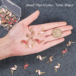 Alloy Enamel Pendants&nbsp;ENAM-PH0001-04LG-WH