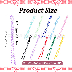 10Pcs 10 Colors Nylon Pendant Decorations for Bag Ornaments&nbsp;AJEW-SC0031-92