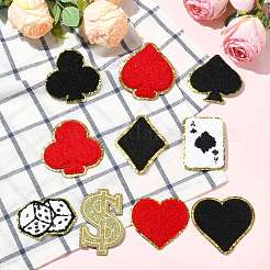11Pcs 11 Styles Computerized Embroidery Cloth Iron on/Sew on Patches&nbsp;PATC-CJ0001-09