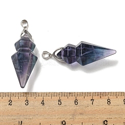 Natural Fluorite Pointed Pendants&nbsp;G-F766-08AS-04