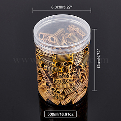 Plastic Dreadlocks Braiding Beads&nbsp;OHAR-NB0001-13