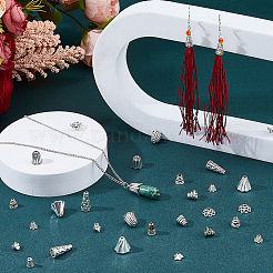 200Pcs 10 Styles Tibetan Style Alloy Bead Cone&nbsp;FIND-FH0017-49