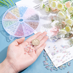 1000Pcs 10 Colors Crackle Glass Beads Strands&nbsp;GLAA-PH0001-66