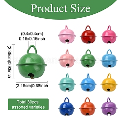 30Pcs Iron Bell Pendants&nbsp;IFIN-YW0004-08