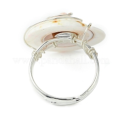 Natural Shiva Eye Shell Finger Rings&nbsp;RJEW-TA00174