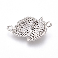 Brass Micro Pave Cubic Zirconia Links Connectors&nbsp;ZIRC-I032-41