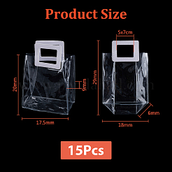 Valentine's Day 15Pcs PVC Plastic Gift Bags&nbsp;ABAG-FH0001-05