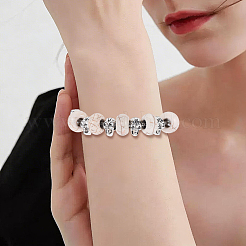 50Pcs Skull Alloy European Beads&nbsp;MPDL-PA0001-02