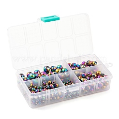 340Pcs 4 Sizes Non-magnetic Synthetic Hematite Beads&nbsp;G-LS0001-55
