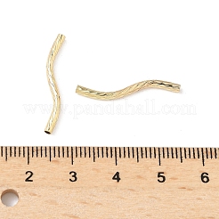 Brass Curved Tube Beads&nbsp;KK-Z118-03G