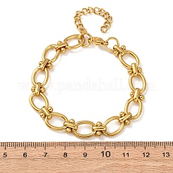 304 Stainless Steel Oval Link Chain Bracelets for Women&nbsp;BJEW-F536-10G