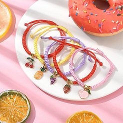 Alloy Enamel Fruit Charm Bracelet&nbsp;BJEW-JB09848