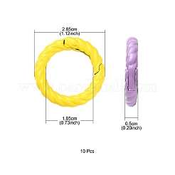 10Pcs Spray Painted Alloy Spring Gate Rings&nbsp;FIND-YW0001-56