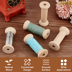 Wood Bobbins&nbsp;FIND-WH0110-857