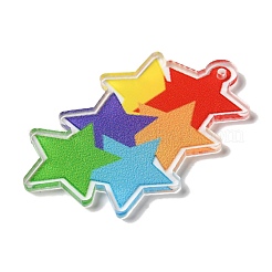Printed Pride Rainbow Acrylic Big Pendants&nbsp;OACR-L018-15A