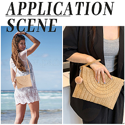 Women's Straw Knitted Bag&nbsp;AJEW-WH0348-18