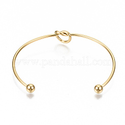 304 Stainless Steel Love Knot Cuff Bangle Making&nbsp;LS-MAK-S073-001G