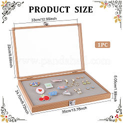 Wood Presentation Boxes for Badge Storage and Display&nbsp;CON-WH0089-11A