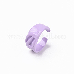 Spray Painted Alloy Cuff Rings&nbsp;RJEW-T011-34F-RS