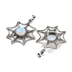 Opalite Spider Web Pendants&nbsp;G-Q163-09AS-09