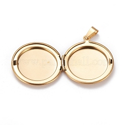 304 Stainless Steel Locket Pendants&nbsp;STAS-K197-24G