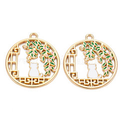 Alloy Enamel Pendants&nbsp;X-ENAM-S126-103-NR