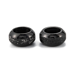 Frosted 201 Stainless Steel European Beads&nbsp;STAS-B020-13EB