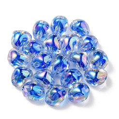 Two Tone UV Plating Transparent Acrylic European Beads&nbsp;OACR-F004-06E
